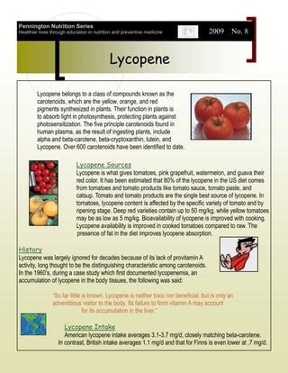 Lycopene | PDF