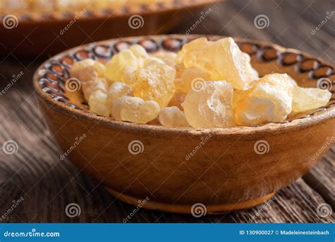 Frankincense Resin In A Bowl On A Table Stock Image Image Of Medicine