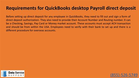 Ppt Guide To Setup Quickbooks Desktop Payroll Direct Deposit Powerpoint Presentation Id10032479