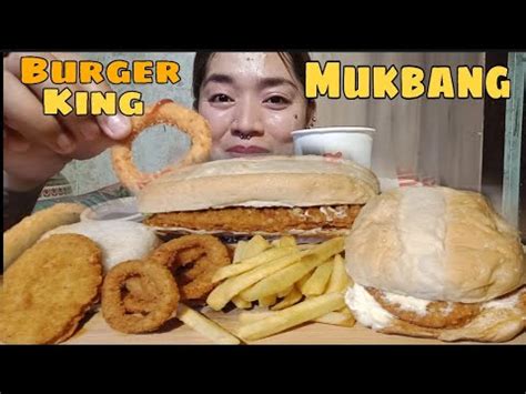 BURGER KING MUKBANG WHOPPER JR EXTRA LONG CHICKEN JR FRIES ONION RINGS