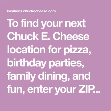 Find Your Nearest Chuck E Cheese Location