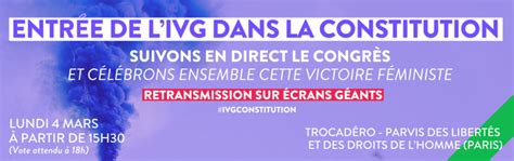 Entrée de l IVG dans la Constitution Ensemble Contre le Sexisme