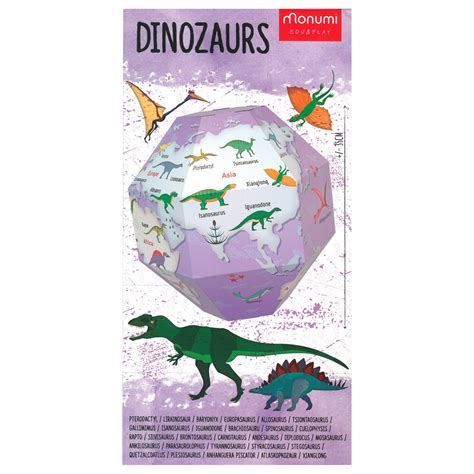 Glob Din Carton Cu Dinozauri Monumi 35 Cm Multicolor Emagro