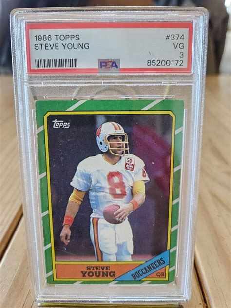 1986 Topps D On Copyright Line 374 Steve Young Rc For Sale Online