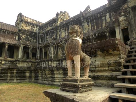 Photo Of Guardian Lion Statue By Photo Stock Source Temple Angkor Wat