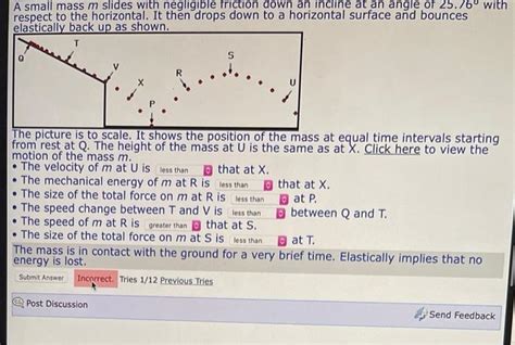 Solved A Small Mass M Slides With Negligible Friction Down Chegg