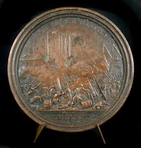 MÉDAILLE HISTORIQUE SIÈGE de la Bastille Andrieu 1789 Révolution