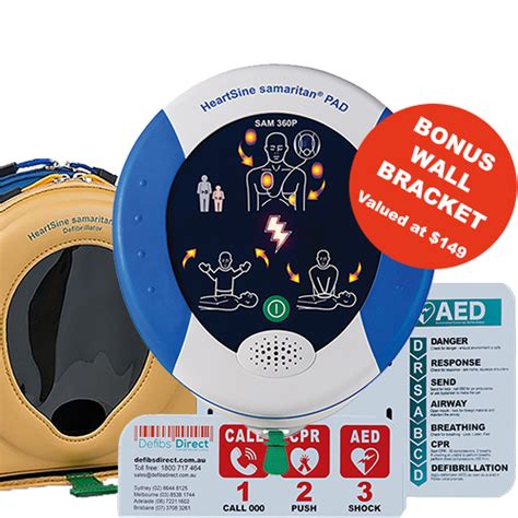 HeartSine 360P Bundle With Wall Bracket Defibs Direct