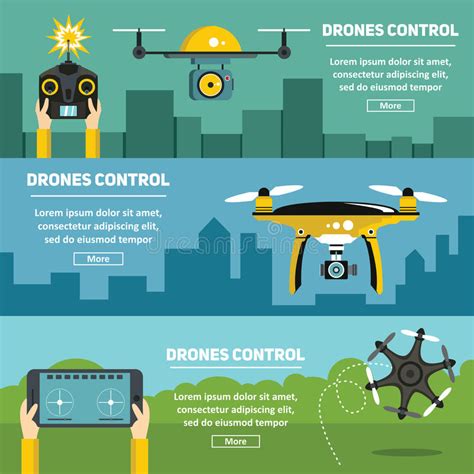 Banderas Planas Con Los Abejones Los Multicopters Y Teledirigido