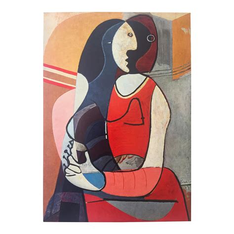 Pablo Picasso Vintage 1955 Authentic Modernist Lithograph Print Seated Woman 1927 Chairish