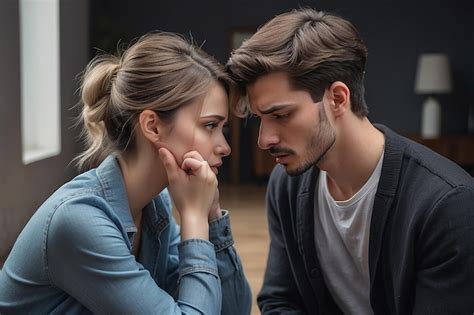 Un Couple Qui Se Sépare Avec Une émotion Triste Photo Premium