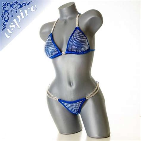 Royal Blue Hologram Bikini Competition Suit