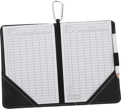 Bestoyard 2 Pcs Golf Score Book Scorecard Book Leather