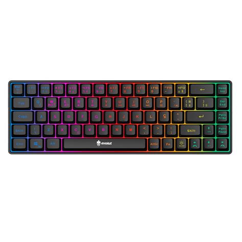 Teclado Gamer Fay Eg Semi Mec Nico Compacto Led Rainbow Usb