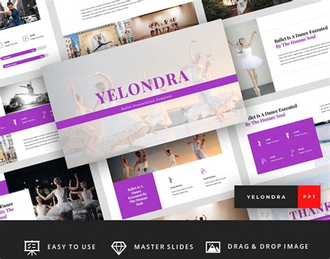 Yelondra - Ballet Presentation PowerPoint template