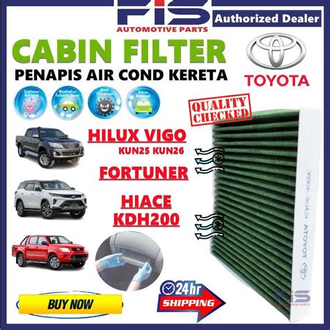 Fis Cabin Air Cond Filter Toyota Hiace Kdh Fortuner Hilux Vigo Kun