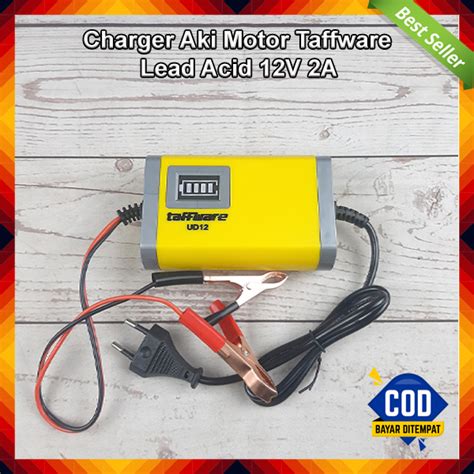 Charger Aki Motor Mobil 12V 2A Taffware Casan Aki Accu Motor Kering Dan