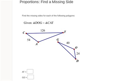 Answered Proportions Find A Missing Side Find… Bartleby