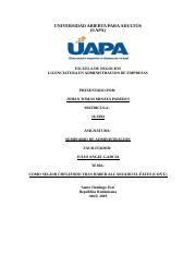 Seminario De Administracion Tarea Docx Universidad Abierta Para