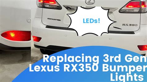 Replacing Rd Gen Lexus Rx Rear Bumper Lightbulbs With