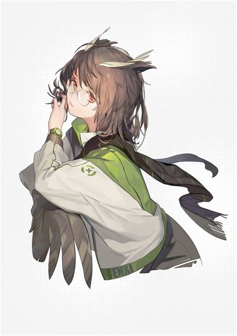 Safebooru 1girl Absurdres Arknights Black Scarf Brown Eyes Brown Hair