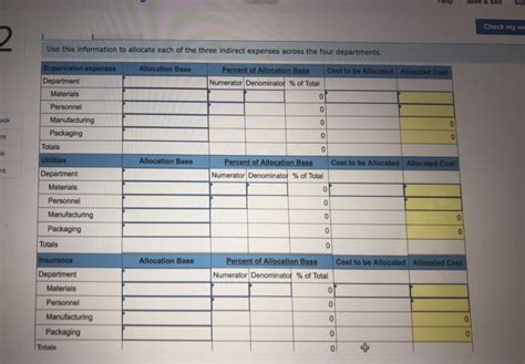 Solved Check My Work Exercise Departmental Expense Chegg