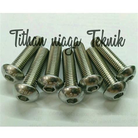 Jual Baut L Stainless M4x30 Button Drat 0 7 Ss 304 Baut L Stainless