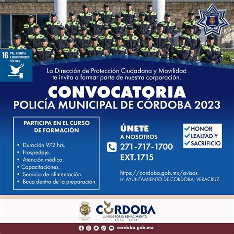 Convoca Ayuntamiento de Córdoba a formar parte de la Policía Municipal