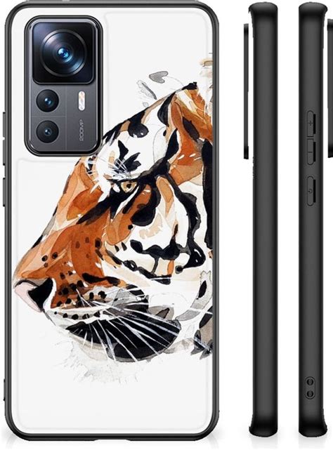 Telefoonhoesje Xiaomi T T Pro Silicone Case Met Zwarte Rand Tiger