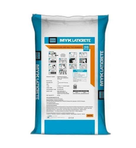 MYK Laticrete 315 Plus Tile Adhesive Bag Packaging Size 50 Kg At Rs