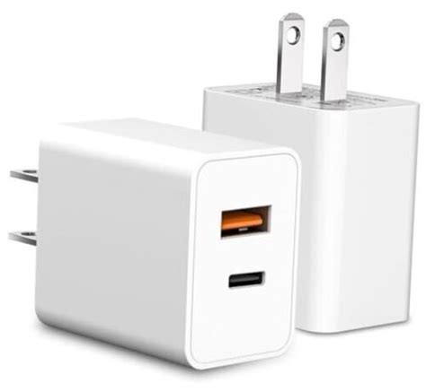 Iphone 15 Fast Charger Block 2pack 20w Dual Port Usb C 2pack Wall