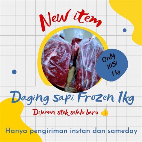 Jual DAGING RENDANG SEMUR FROZEN MURAH DAN FRESH HALLAL 1KG Shopee