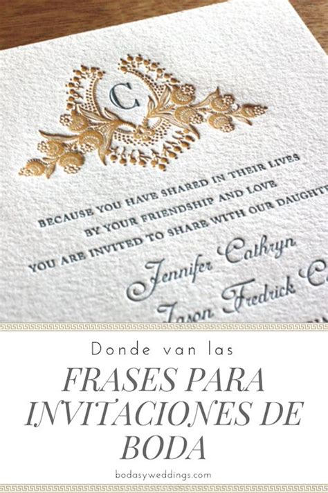 50 Frases Para Invitaciones De Boda Inolvidables Bodas Y Weddings