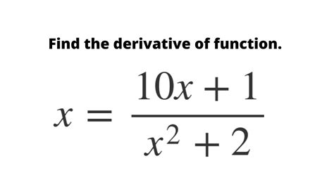 Calculus I Finding Derivative Using By The Quotient Rule 1 YouTube