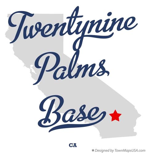 Map of Twentynine Palms Base, CA, California