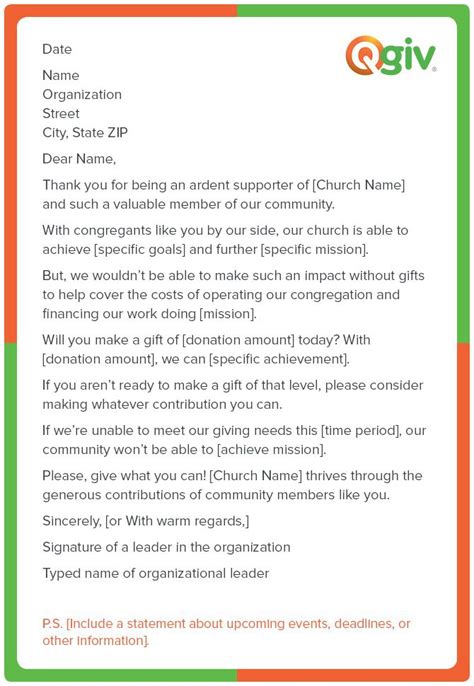 Fundraising Letter For Church - Gotilo