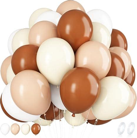 Amazon Brown Balloons Inch Pcs Neutral Balloons Coffee Brown Balloons Blush Nude White