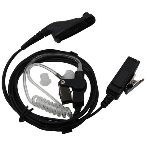 Police Air Tube Earpiece Microphone PTT Headset For Motorola Two Way