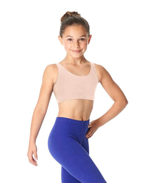 Lulli Girls Brushed Cotton Lycra Tank Crop Dance Top Beatrice