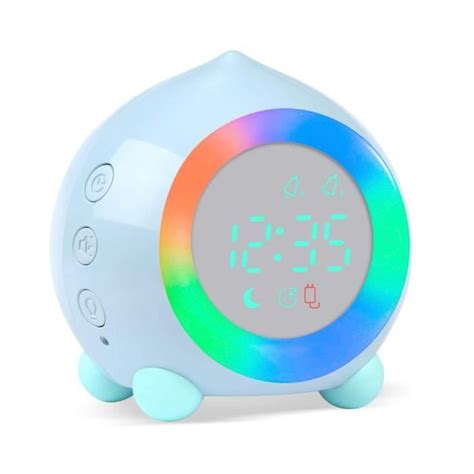 Réveil Enfant Lumineux LED Numerique Lampe Réveil Veilleuse Fille