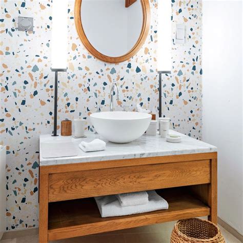 Orange Terrazzo Basic Peel And Stick Removable Wallpaper