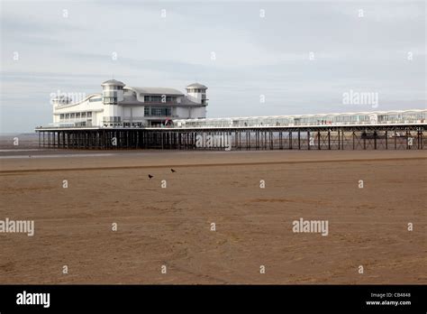 The Grand Pier At Weston Super Mare Somerset England Uk Stock Photo