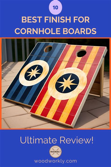 Two Cornhole Boards With The Words Best Finish For Cornhole Boards