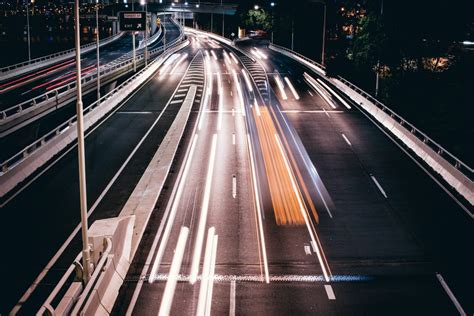 Free Images Light Road Bridge Traffic Street Night Highway