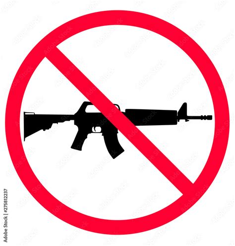 No Weapon Sign Sign Prohibited Gun Sign Forbidden Weapons No Guns