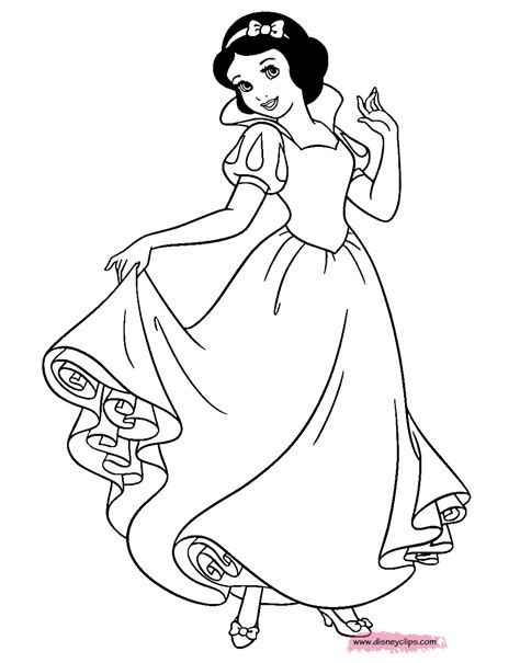 Snow White And The Seven Dwarfs Coloring Pages 2 Disneyclips