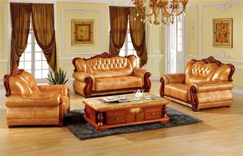 luxury European leather sofa set living room sofa made in China sectional sofa wooden frame 1+2 ...