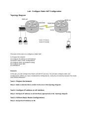 Lab Training Static Nat Configuration Docx Lab Configure Static