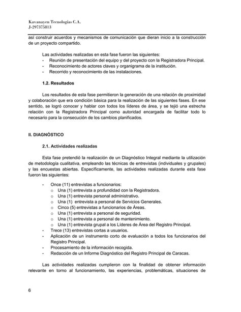 Informe Final Piloto Gesti N Del Cambio Final Pdf