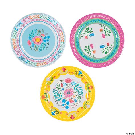 Boho Floral Paper Dinner Plates Oriental Trading